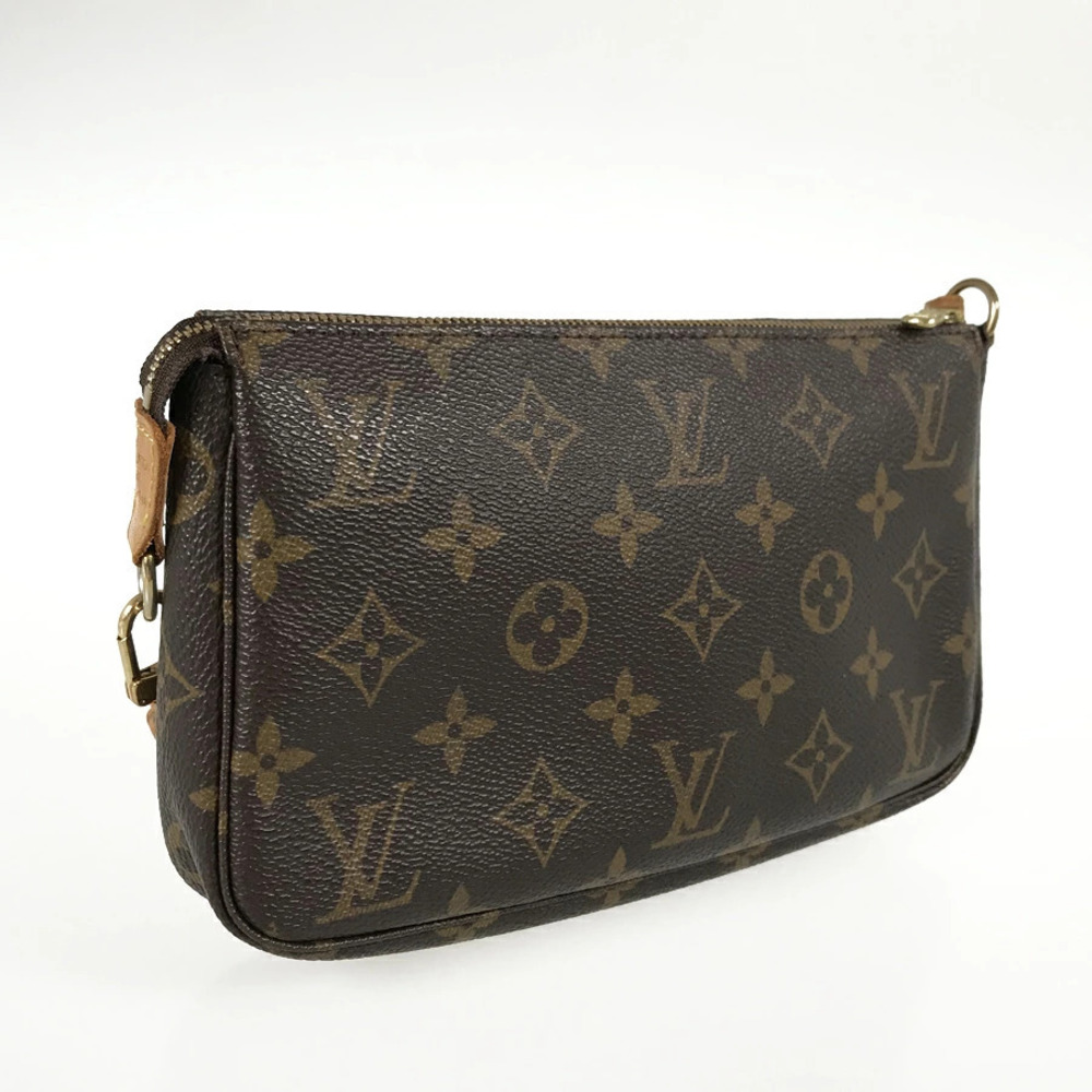 Louis Vuitton Monogram Accessoires Pouch Clutch Pochette Brown